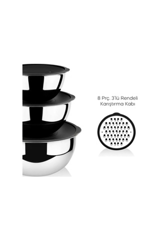 Remetta Nora 8 Prç. Rendeli Kariştirma Kabi Çok Renkli