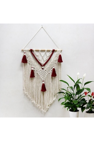 Homyl Makrome Duvar Asılı Goblen Püskül Ev Yatak Odası Dekor