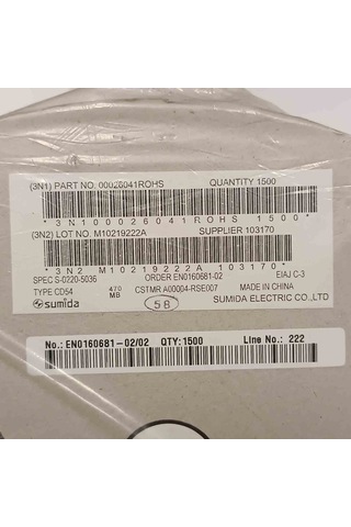 Cd54np-470lc 47uh 0.72a 6.1x5.5x4.85 Sumıda Smd Bobin 14 Adet