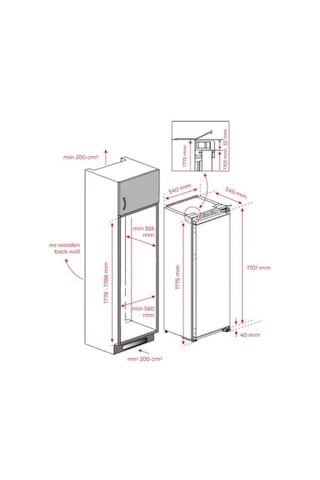 Teka RSL 73360 FI Tek Kapılı Ankastre Buzdolabı