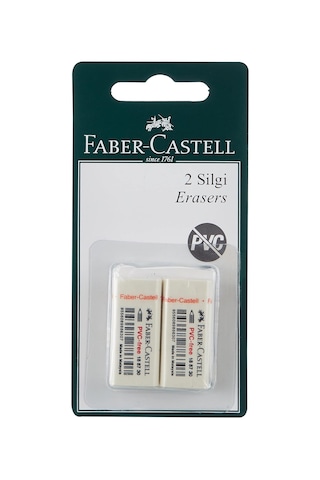 Faber-castell 2 Plastik Silgi 7086/30 Beyaz