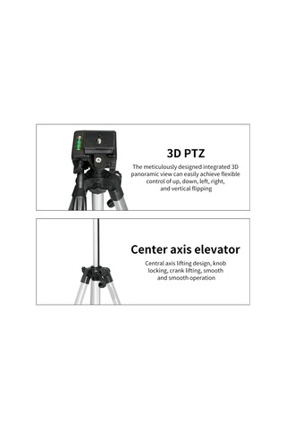 Teltree Alüminyum Tripod Kamera Ve Telefon İçin Yüksek Ayarlanabilir, 360 Döner, Sabit Ve Hafif Fotoğraf/videolar İçin Tutucu