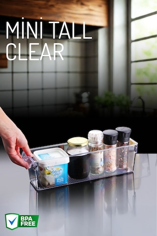 Mini Tall Clear Buzdolabı & Dolap Içi Düzenleyici Organizer Şeffaf