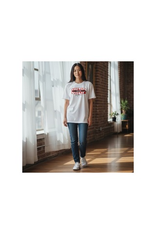 Urbantrendstore Unisex Beyaz Basic Sade Oversize Fit Rahat Geniş Salaş T-shirt Günlük Tişört Beyaz
