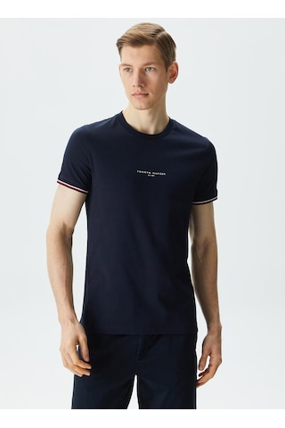 Tommyhilfiger Sıfır Yaka T-shirt Regular Fit Lacivert