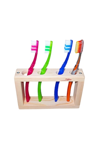 Doğal Ahşap Diş fırçası standı Banyo Dolap düzenleyici Fırçalık Diğer
