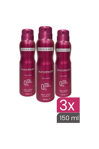 Free Love Eurodream Kadın Deodorant 3 x 150 ML