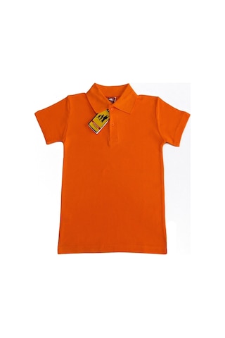Angelos Girls Kız Çocuk Okul Tarz %100 Pamuk T-shirt -5-17 Yaş Ag006 Turuncu