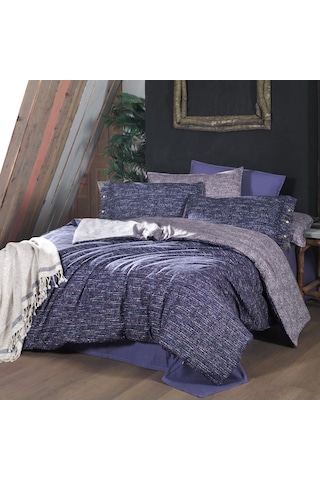 Glamis King Size Battal Boy %100 Pamuk Flanel Pazen Nevresim Takımı Lila LILA