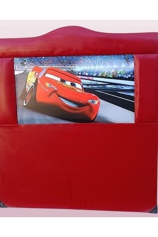 Dk Arabalar Model Suni Deri Tek Kişilik Başlık Kırmızı 100 CM