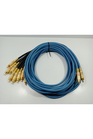 Amfi Rca Kablosu El Yapımı 2 Giriş 8 Çıkış %100 Bakır Rca- 5 Mt