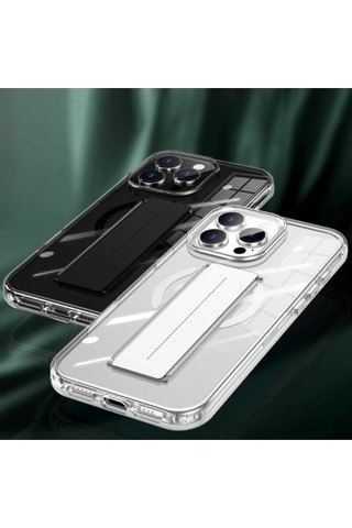 Gldısptm Joko Apple iPhone Uyumlu 16 Kılıf Alfa Magsafe Standlı Kapak - Siyah