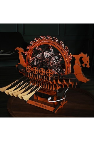 Rokr Lk802 Viking Gemisi Viking Dragon Ship Dıy Minyatür Maket Model Seti Ahşap 3d Wooden Puzzle 3d Model Kit Detaylı Dekoratif Hobi Seti Ahşap Maket