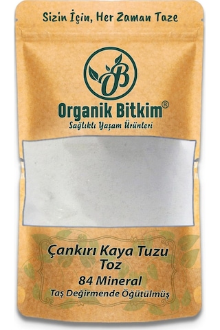 Organik Bitkim 84 Mineral Doğal Çankırı Kaya Tuzu Taş Değirmende Öğütülmüş 2 x 500 G