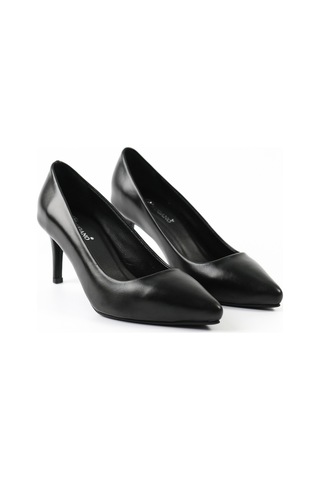 Tuna Hakiki Deri Siyah Stiletto Kadın Ayakkabı - Rgn80123 Siyah