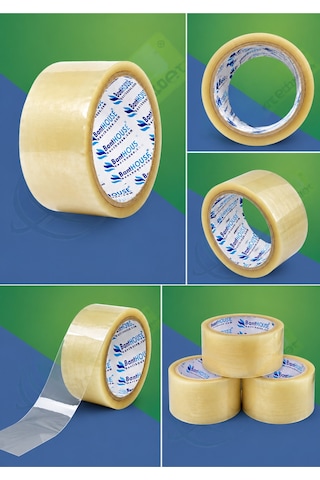 Hotmelt 45x100mt Şeffaf Koli Bandı Güçlü Yapışkanlı Paketleme Bandı 1