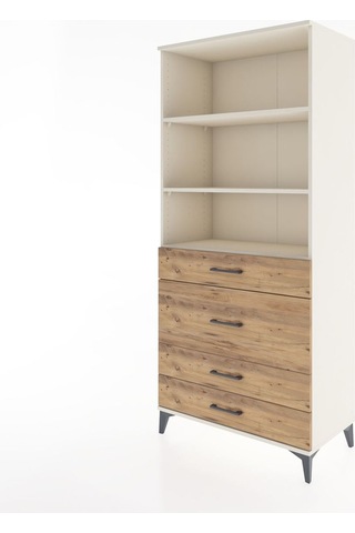 Hyperion Dolap 3 Raflı 4 Çekmeceli 88x44x195 Aytaşı-çam Aytaşı