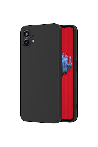 Nothing Phone 1 Kılıf Kamera Korumalı Silikon Arka Kapak Siyah