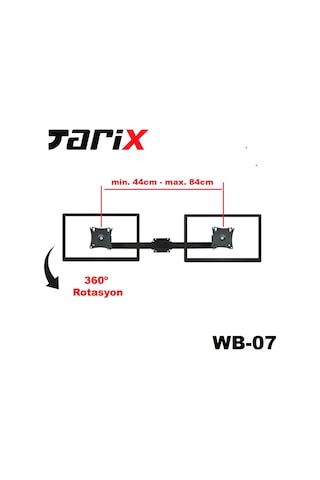 Tarix Wb-07 İkili Monitör Duvar Askı Aparatı
