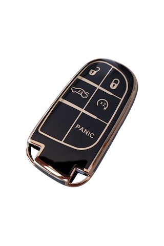 Fiat Egea Cross Uyumlu Smart Anahtar Kumanda Kılıf Siyah - Gold