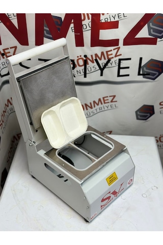 Sönmez Vakum 2 Bölme Karton Tabak Kapatma Yapıştırma Makinesi