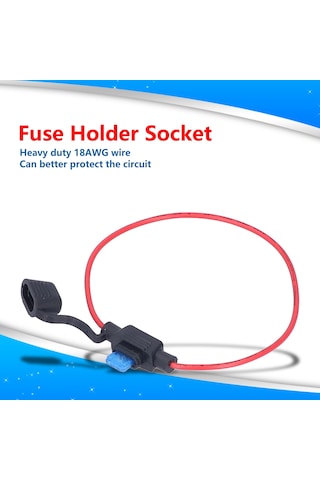 Vkemall 10 Adet Su Geçirmez Inline Sigorta Tutucu Seti - 18awg Telli, 15a Bıçak Sigortası İle Araç, Bot, Motosiklet Devreleri İçin