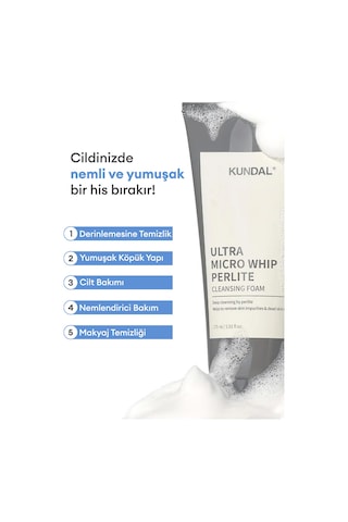 Hassas Temizlik Sunan Yıkama Köpüğü Kundal Ultra Micro Whip Perlite Cleansing Foam 175ml