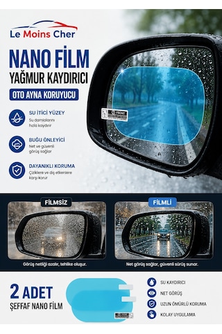Mazda 3 Power Sense Oto Ayna Yağmur Kaydırıcı Nano Film 2 Adet Buğu Ve Su Önleyici