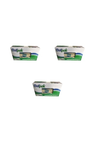 Burpak Jelatinli Tahta Ahşap Bambu Karıştırıcı Çubuk Kaşık - 12 Cm. - 200 Adetlik 3 Paket Kahverengi
