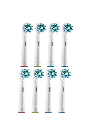 Oral-B ile Uyumlu Şarjlı ve Pilli Diş Fırçası Yedek Başlığı 8 Adet + Koruma Kapağı 4 Adet