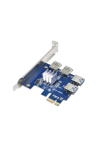 Alfais 4471 PCI-E Express 1 to 4 USB 3.0 Ekran Kartı Riser Çoklayıcı