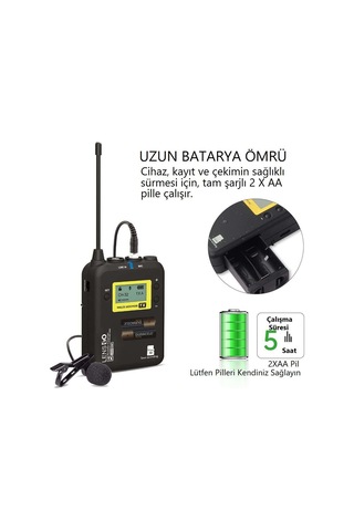 Lensgo Lwm 328C Kablosuz Tekli Yaka Mikrofonu Seti
