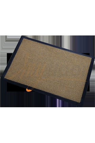 Bej Halıdan Çamur Ve Toz Sıyırıcı Çerçeveli Kapı Önü Paspası