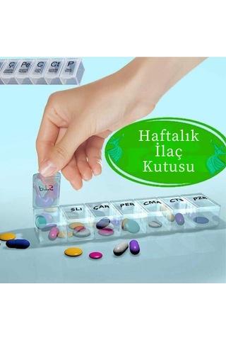 4 Adet Haftalık İlaç Kutusu İlaç Kutusu Düzenleyici