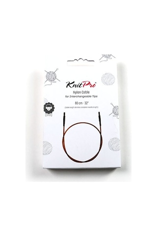 Knitpro Ginger İğne İpi Naylon Doğal/kahverengi 56 Cm Brown Single Cord 56 Cm-80 Cm/32 " Needle 31294