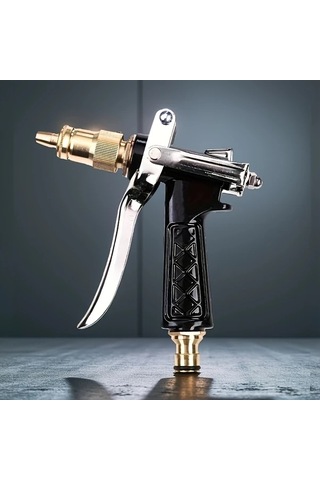 Honeybeeshop Siyah Yüksek Basınçlı Güç Yıkama Tabancası Dayanıklı Bakır Metal Manuel Araba Bahçe Püskürtme