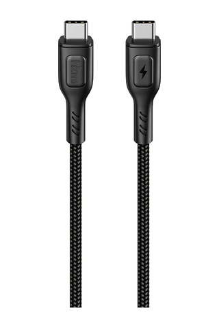 Knit 60W Hızlı Şarj Destekli Type-C To Type-C Şarj Ve Data Aktarım Kablosu 1 Metre Siyah