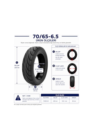 Innova 70/65-6.5 Jelli Tubeless Elektrikli Scooter Lastiği