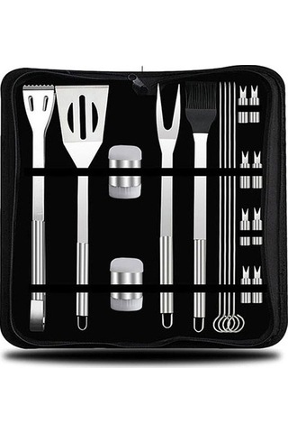 Wondernest 18'li Açık Sofra Seti Kamp Barbekü Piknik Alet Seti Çok Renkli Çok Renkli