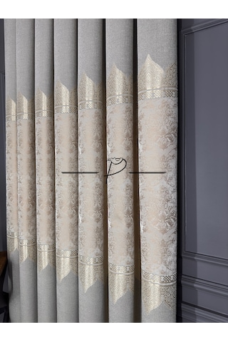 Fon Perde Pano Fonluk Nilo Desen - Krem