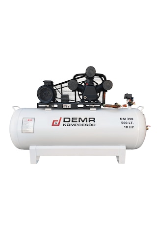 Demr Kompresör Pistonlu 500 LT 3 Kafa 8 Bar 10 HP IDM390 Hava Kompresörü