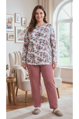 Miss Melina Pamuklu Kadın Pijama Takımı - 9043588897939 Gül kurusu