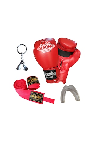 Aksaspor Leon Blade Training Boks Eldiveni Bandaj Dişlik Ve Anahtarlık Set