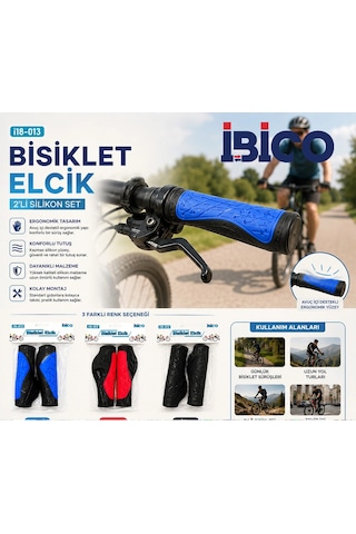 2 Pcs Set Renkli - Silikon Bisiklet Elcik 5580 Çok Renkli