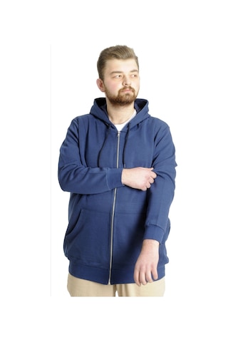 Mode Xl Erkek Hırka Kapson Fermuarlı Steel Interlock 21600 Indigo 001
