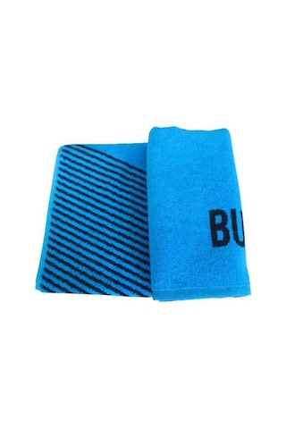 50x100 Butterfly İplik Boya Spor Havlusu Gym Antrenman Havlusu Turkuaz-Siyah