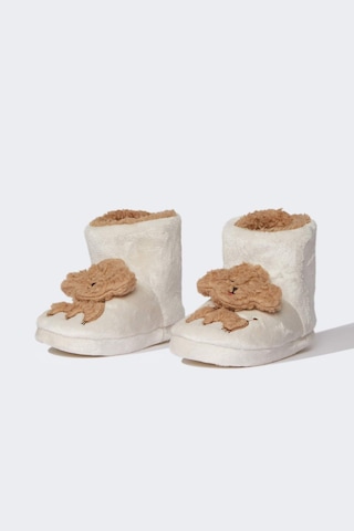 DeFacto Kız Çocuk Düz Taban Ev Botu D3445A824WNBG123 Bej