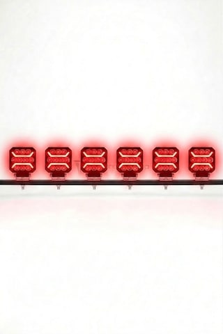 X Demmon Kırmızı 6'lı Led Bar