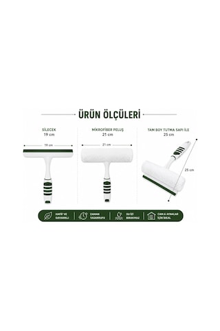 Tr Pratik Kolay Mikrofiber Peluşlu Camsil 2'si 1 Arada Mikrofiber Peluşlu Cam Sileceği İz Bırakmayan Elastrom S Genel