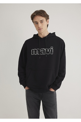Mavi - Mavi Logo Baskılı Siyah Sweatshirt 0s10196-900 Siyah